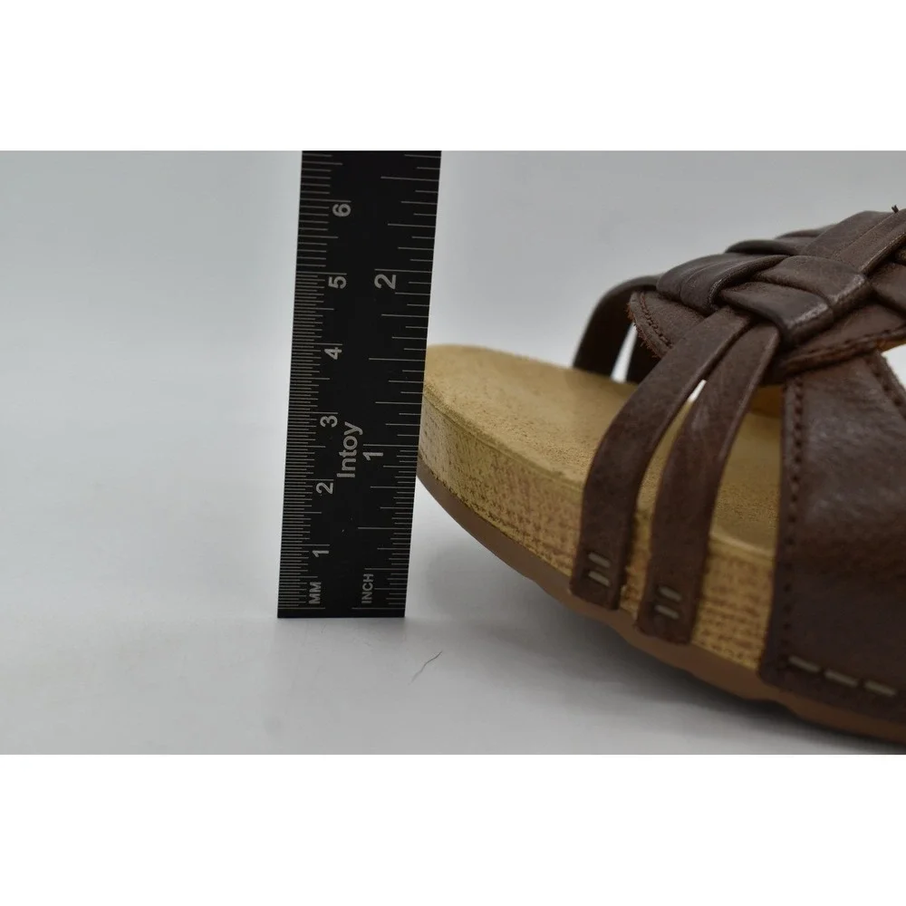 Dansko Women EU 40 Tia Milled Burnished Brown Leather Strappy Sandals Shoes